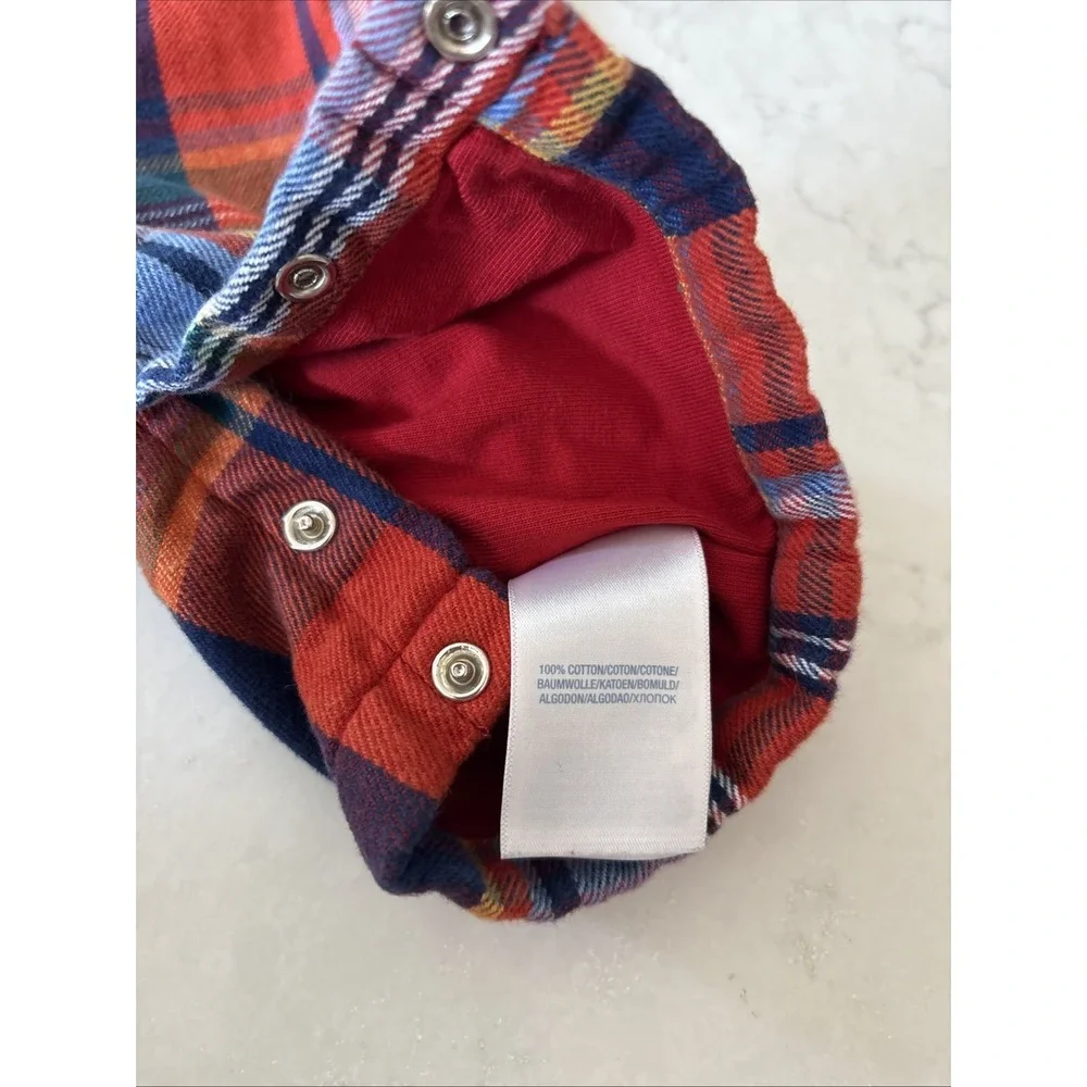ralph lauren polo 6m Plaid One Piece Flannel Lined Lumberjack Suit Baby Boy